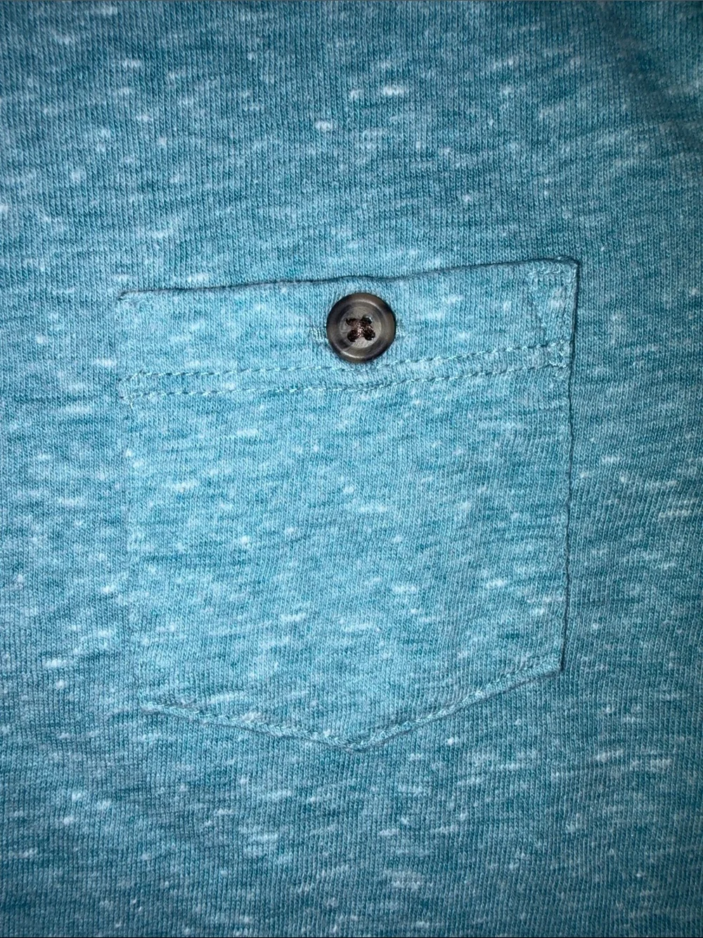 Old Navy Teal/light blue Heather Long-Sleeve Pocket Tee